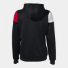 Joma Crew V Full Zip Women's Hoodie - Black / Red / White