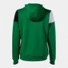 Joma Crew V Full Zip Women's Hoodie - Green / Black / White