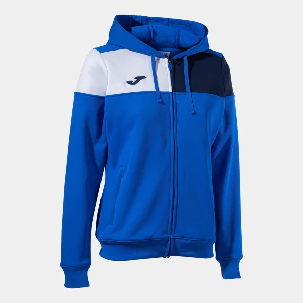 Joma Crew V Full Zip Women's Hoodie - Royal / Navy / White