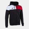 Joma Crew V Zip-Up Hoodie - Black / Red / White