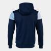 Joma Crew V Zip-Up Hoodie - Navy / Sky Blue / White