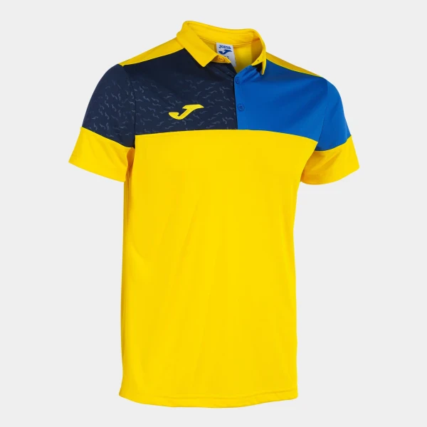 Joma Crew V Polo Shirt - Yellow / Royal / Navy