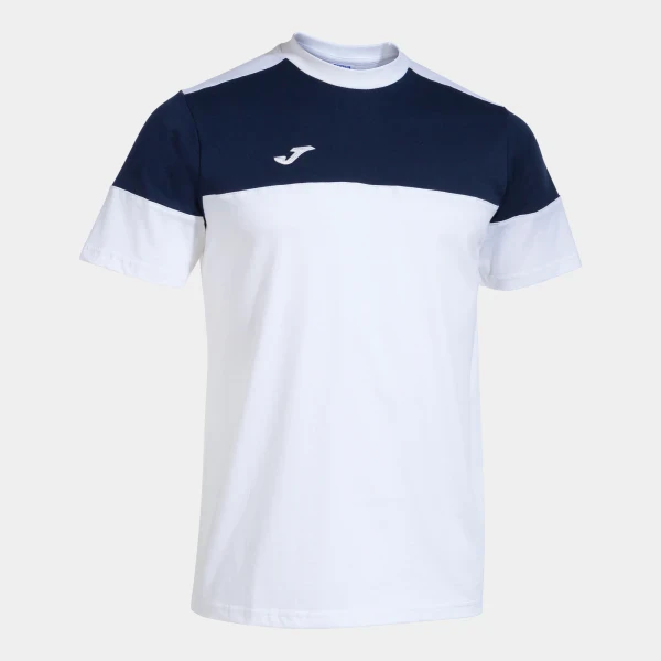 Joma Crew V T-Shirt - White / Navy