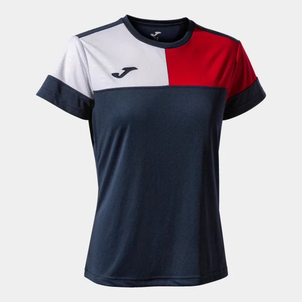 Joma Crew V Womens Shirt - Dark Navy / Red / White