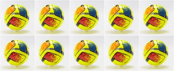 10 Multi-Buy Joma Dali II Training Football - Yellow/Red/Blue - Size 5