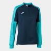 Joma Eco Championship Women's 1/4 Zip Sweatshirt - Navy / Fluor Turquoise