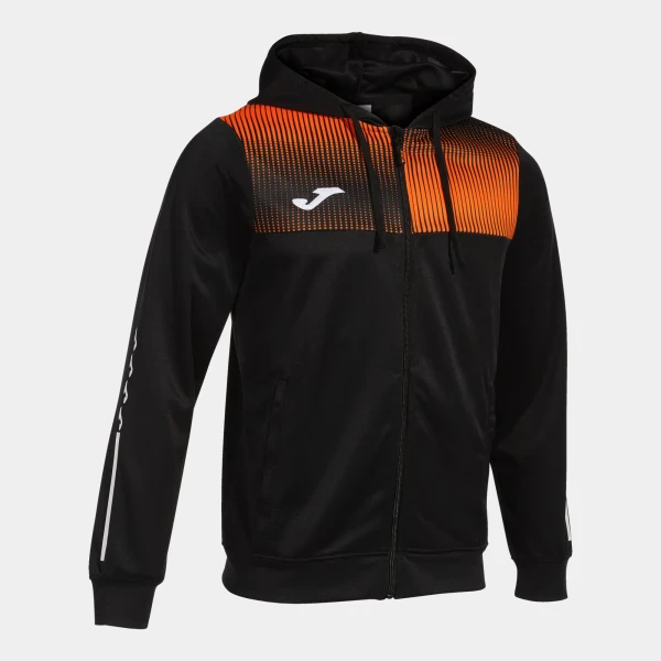 Joma Eco-Supernova Zip-Up Hoodie - Black / Orange