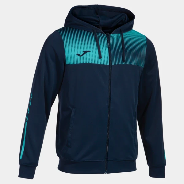 Joma Eco-Supernova Zip-Up Hoodie - Navy / Fluor Turquoise