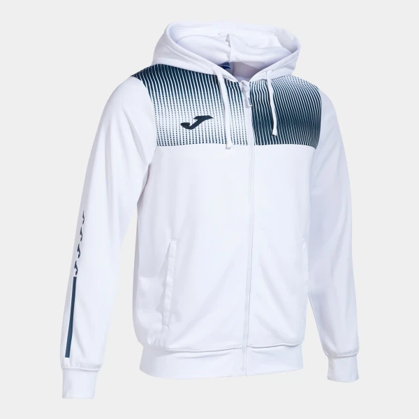 Joma Eco-Supernova Zip-Up Hoodie - White / Navy