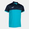 Joma Montreal Polo Shirt - Fluor Turquoise / Navy