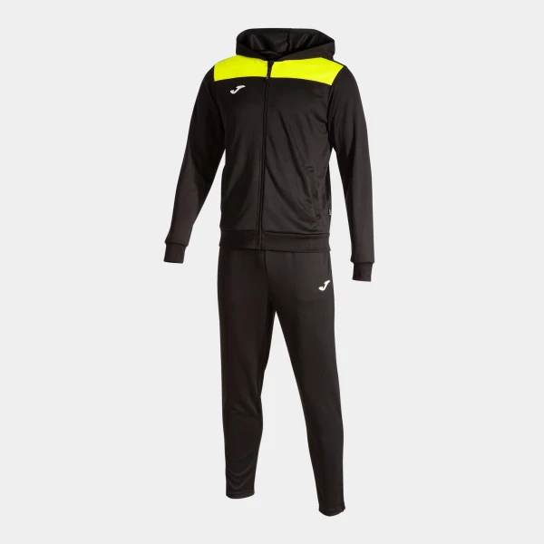 Joma Phoenix II Full Tracksuit - Black / Fluor Yellow