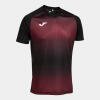 Joma Tiger V Shirt - Black / Burgundy