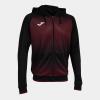 Joma Tiger V Zip-Up Hoodie - Black / Burgundy