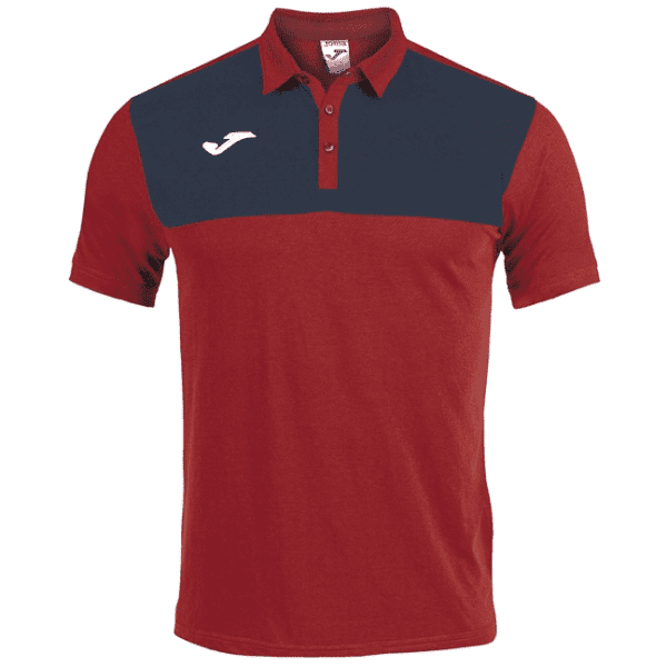 Joma Winner Polo Shirt - Red / Dark Navy - Total Football Direct