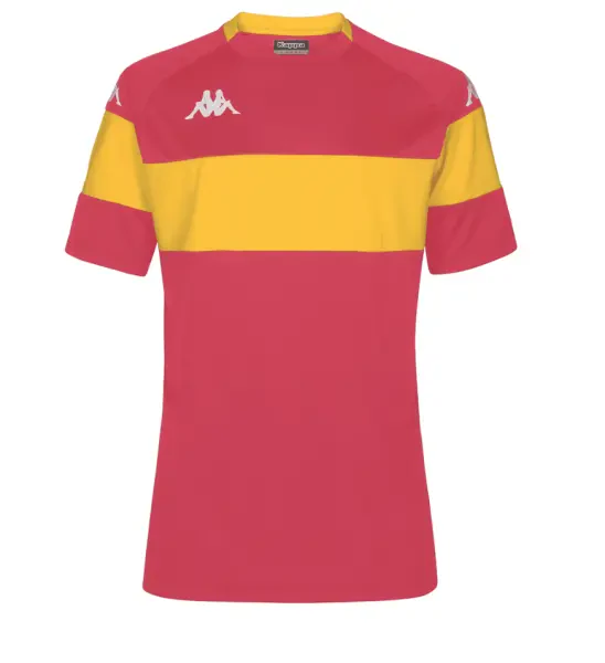 Kappa Dareto Active Jersey - Red / Yellow Chrome