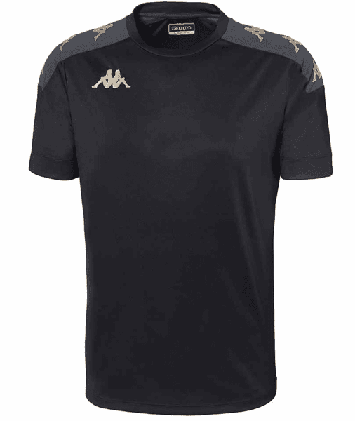 Kappa Gianto Shirt - Black / Dark Grey - Total Football Direct