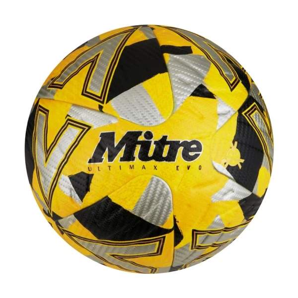 Mitre Ultimax Evo 23 Football - Yellow/ Silver/ Black (Size 5 only)