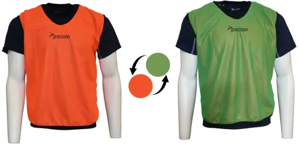 Precision Reversible Mesh Training Bib - Orange / Green