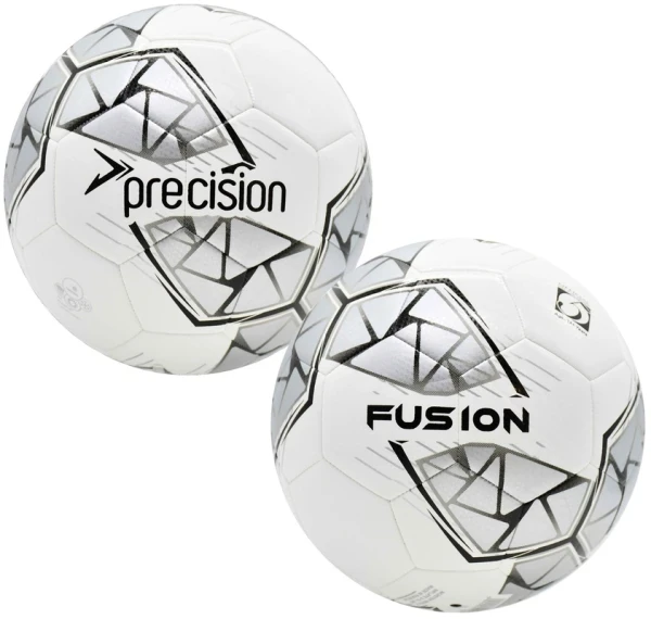 Precision Fusion FIFA Basic Training Ball - White/Silver