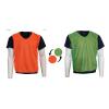 Precision Reversible Mesh Training Bibs - Orange / Green