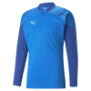 Puma Team Cup Training 1/4 zip Top - 2023 - Electric Blue Lemondade