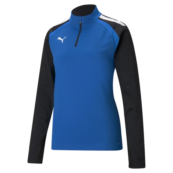 Puma teamLIGA Women's 1/4 Zip Training Top - Electric Blue Lemonade/Puma Black