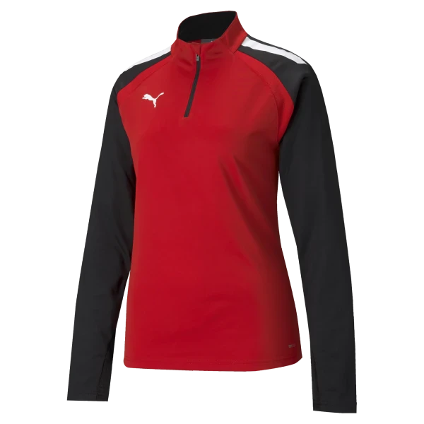 Puma teamLIGA Women's 1/4 Zip Training Top - Puma Red/Puma Black