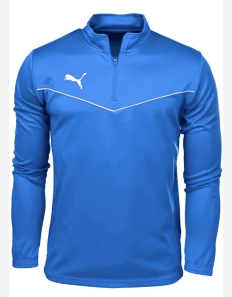 Puma Team Rise 1/4 Zip - Electric Blue Lemonade