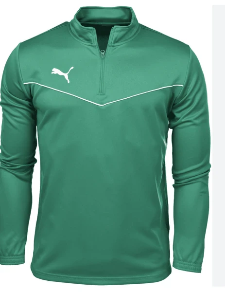 Puma Team Rise 1/4 Zip - Pepper Green / Puma White