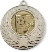 Silver Football Medal - 50mm