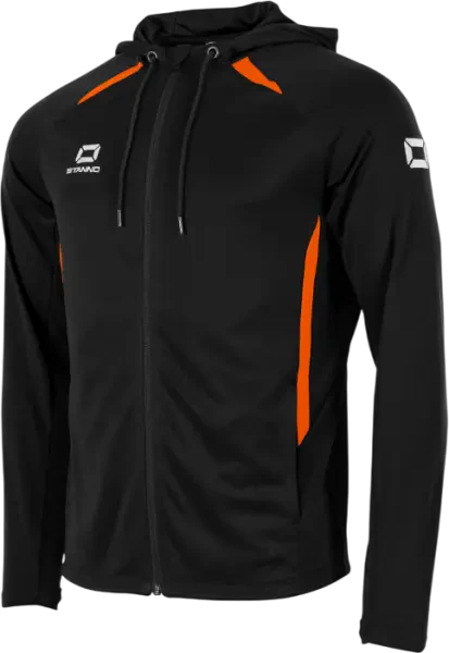 Stanno Stadio Full Zip Hoodie - Black / Orange