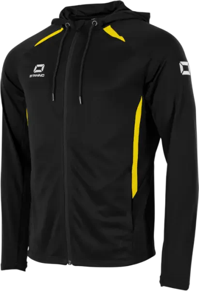 Stanno Stadio Full Zip Hoodie - Black / Yellow