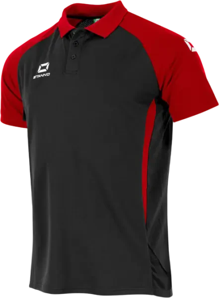 Stanno Stadio Polo Shirt - Black / Red