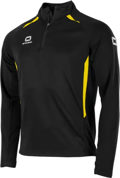 Stanno Stadio 1/4 Zip Track Top - Black / Yellow