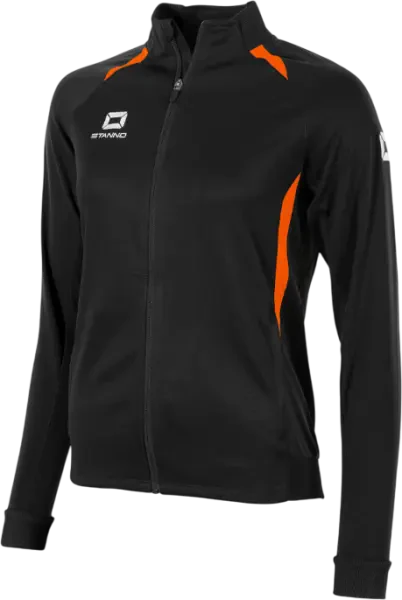 Stanno Stadio Ladies Full Zip Track Top - Black / Orange