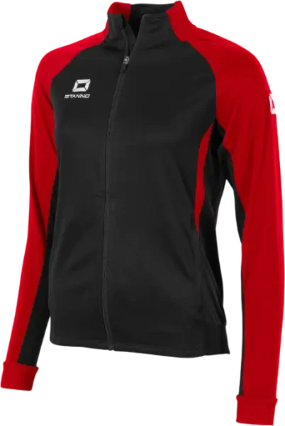 Stanno Stadio Ladies Full Zip Track Top - Black / Red