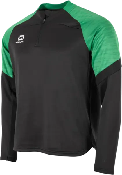 Stanno Bolt 1/4 Zip Track Top - Black / Green