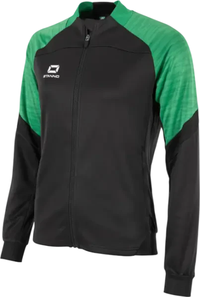 Stanno Bolt Ladies Full Zip Track Top - Black / Green