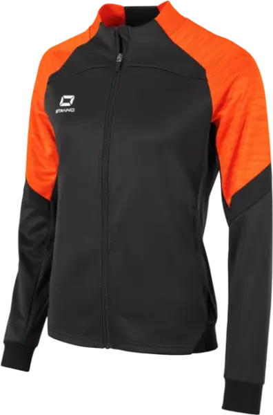 Stanno Bolt Ladies Full Zip Track Top - Black / Orange