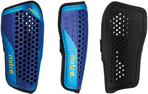 Mitre Aircell Carbon Shinguards - Blue - XS (End of Line)