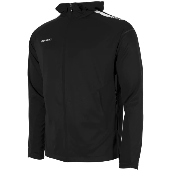 Stanno First Hooded Full Zip Top - Black / White