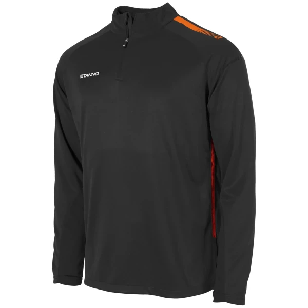 Stanno First 1/4 Zip Top - Black / Orange