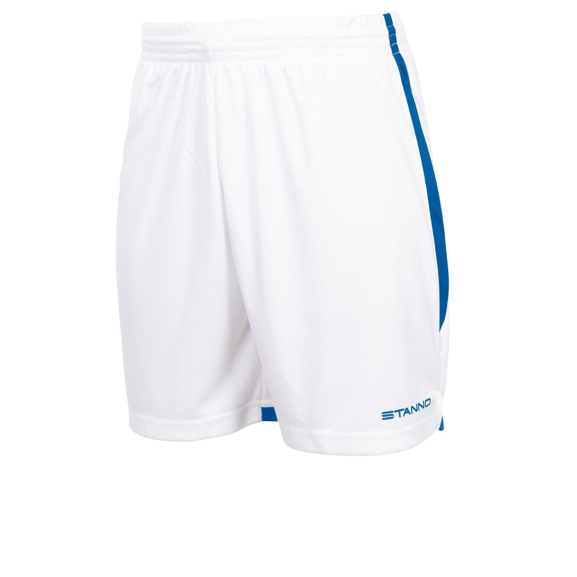 Stanno Focus Shorts - White / Blue - Total Football Direct