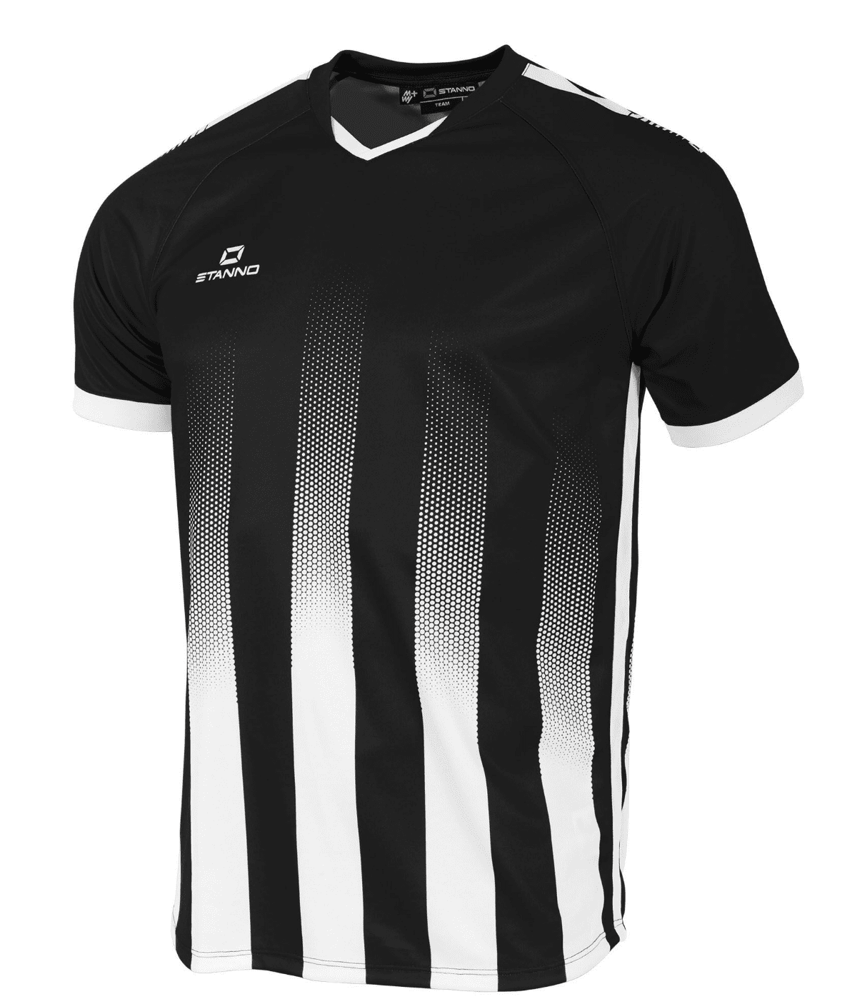 Black and white striped football outlet shirt