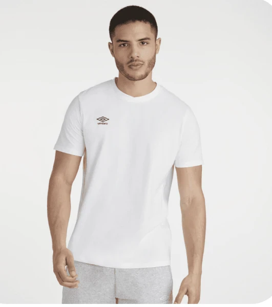 Umbro Club Leisure Crew T-Shirt - White / Black