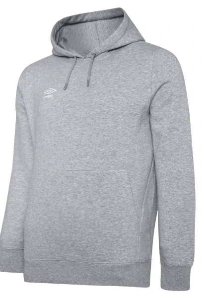 Umbro Club Leisure Hoody - Grey Marl / White