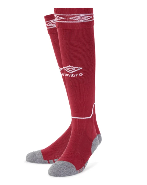 Umbro Diamond Top Football Socks - New Claret / White