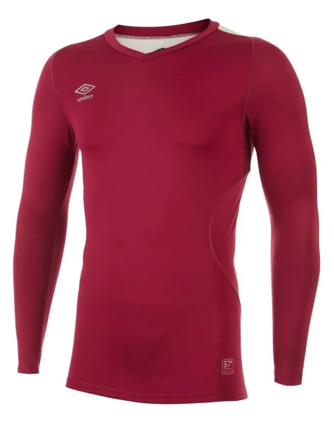 Umbro Elite V Neck Baselayer L/S - New Claret