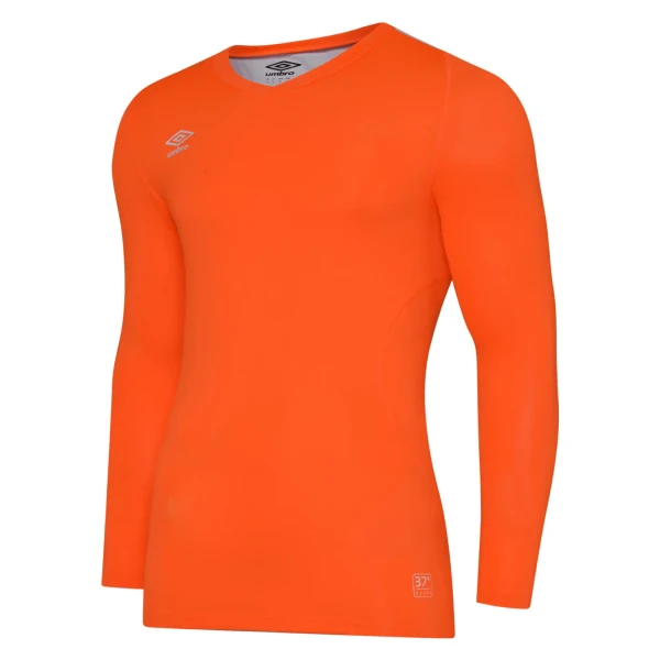 Umbro Elite V Neck Baselayer L/S - Shocking Orange