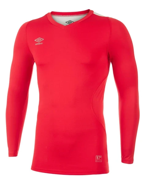 Umbro Elite V Neck Baselayer L/S - Vermillion